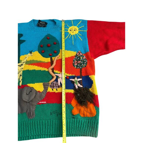 Vintage Raquel Collection Womens Medium Adam & Eve Cotton Knit Sweater VTG - Picture 5 of 6